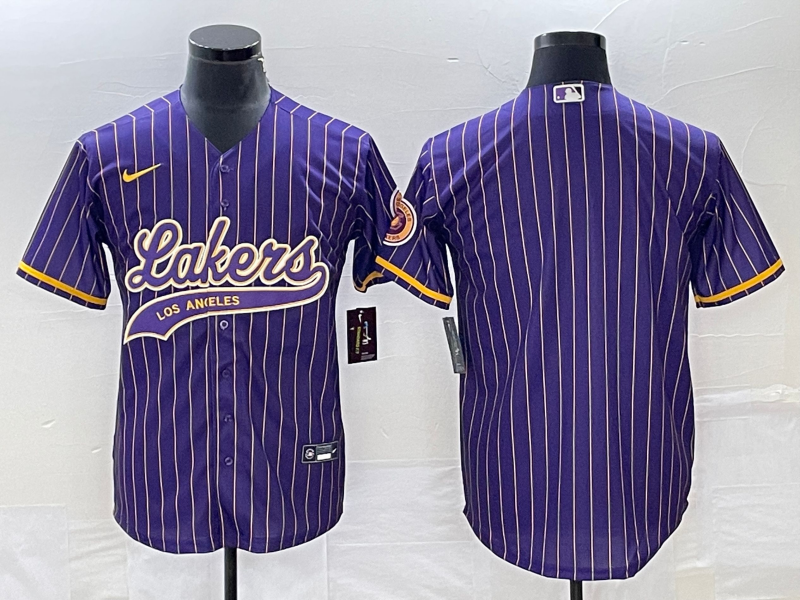 Nike 2023 Men Los Angeles Lakers Blank purple NBA Jersey style6